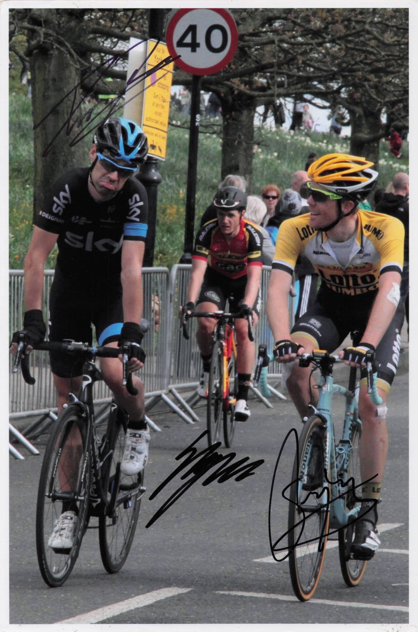Philip Deignan Irish Cyclist 2015 Tour De Yorkshire MULTI 12x8 Hand Signed Photo