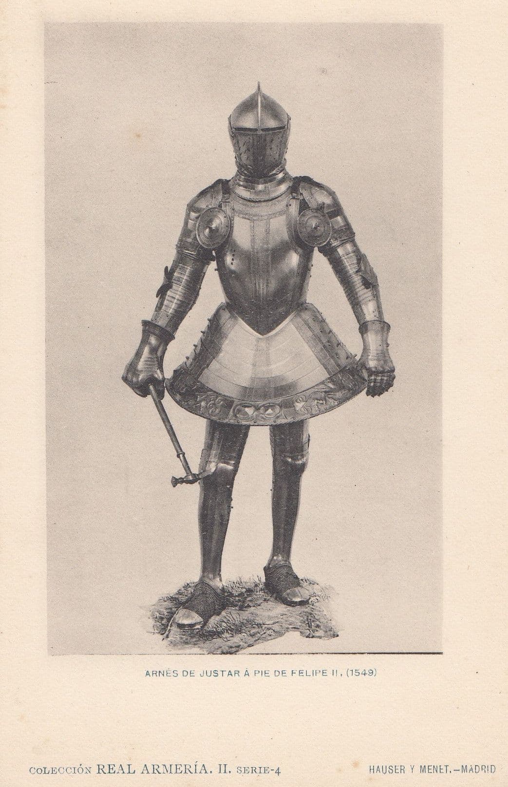 Philip Felipe 2 II III King Of Portugal in 1549 & Ruler of Spain Knight Armour Old Postcard