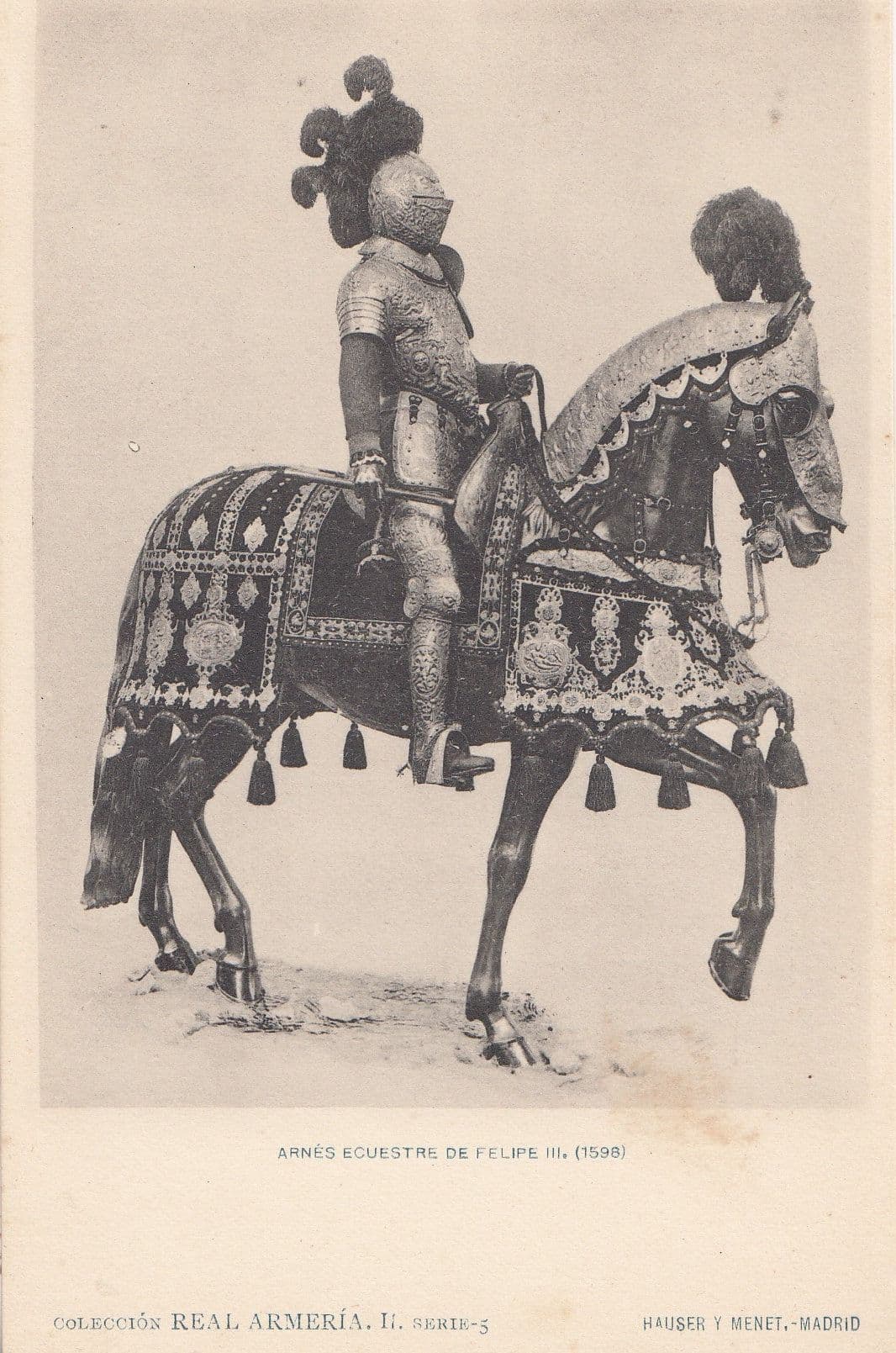 Philip Felipe 2 II III King Of Portugal in 1598 & Spain Knight Armour Horse Postcard