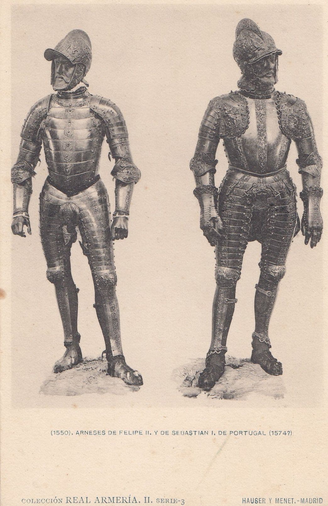 Philip Felipe 2 II King Of Portugal & 3 Spain Knight Armour Old Postcard