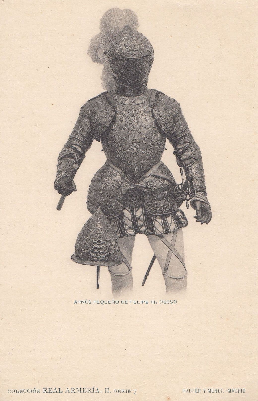 Philip Felipe 3 III King Of Spain II Portugal Knight Armour Old Postcard