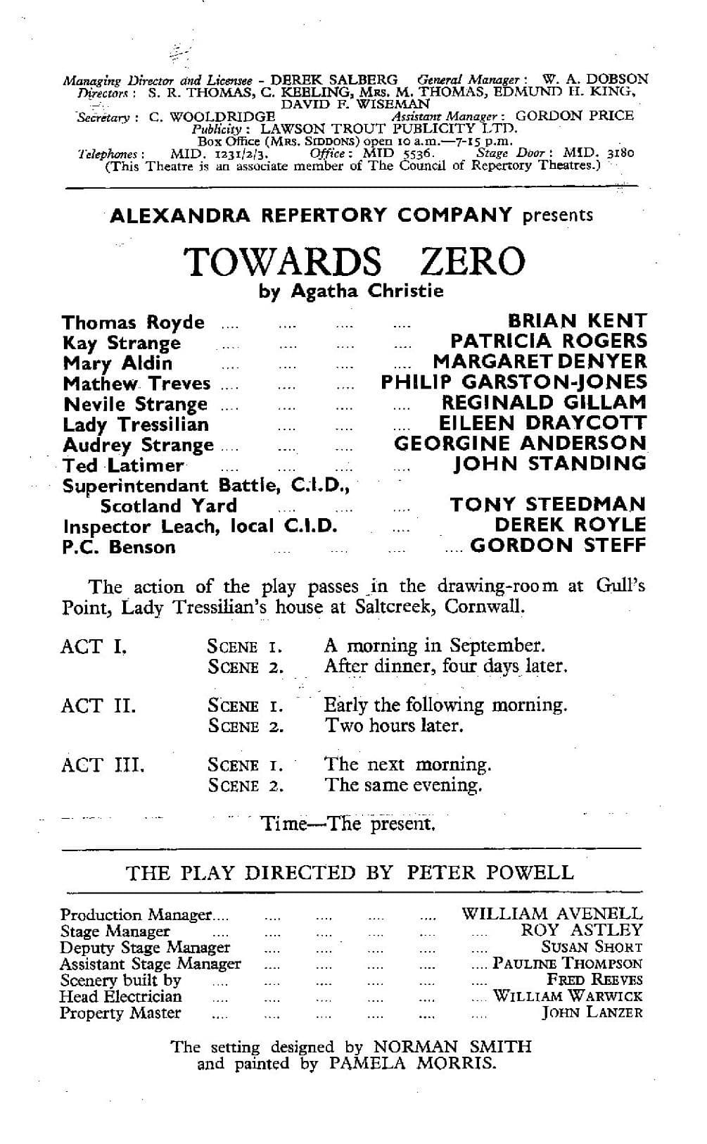 Philip Garston Jones of Swizzlewick Birmingham 1960s Theatre Programme