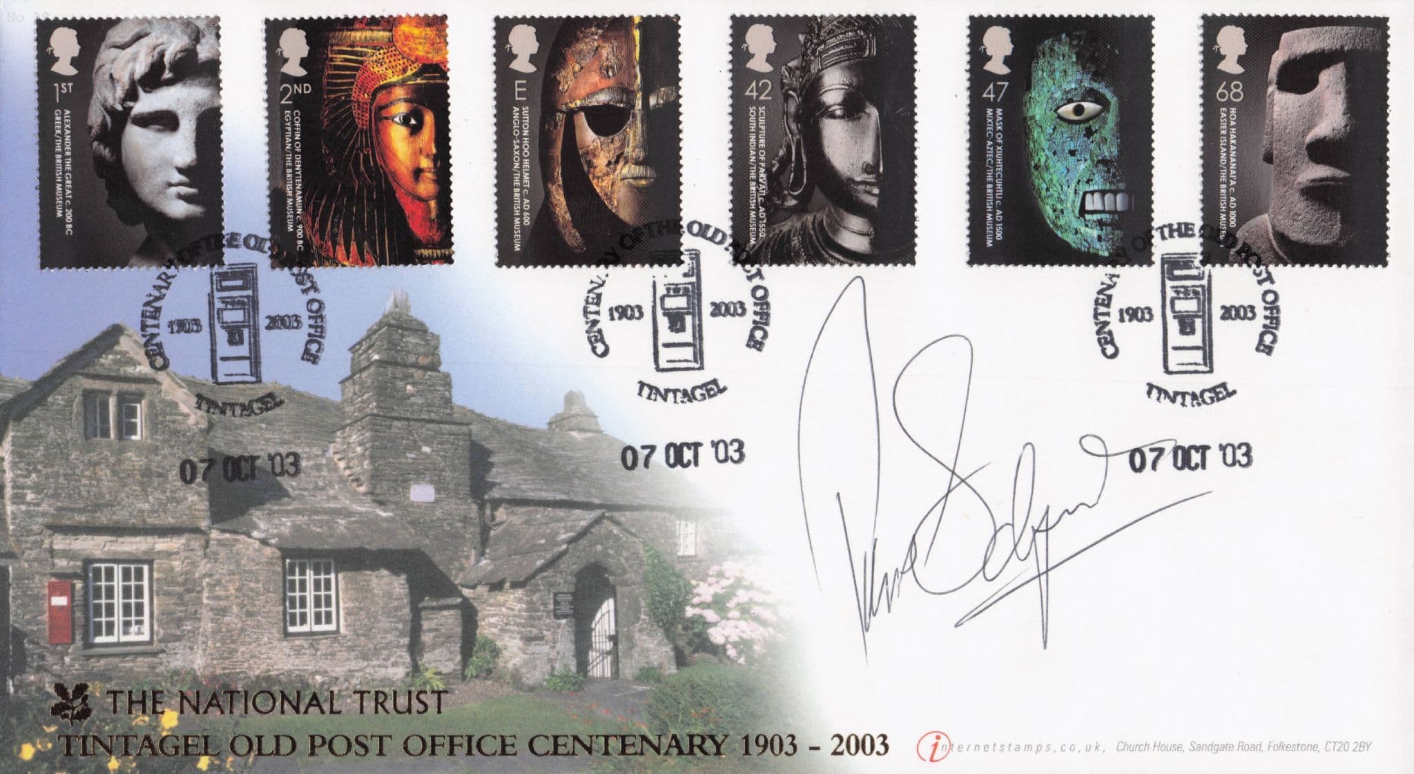Philip Schofield Tingagel Old Cornwall Post Office Hand Signed FDC