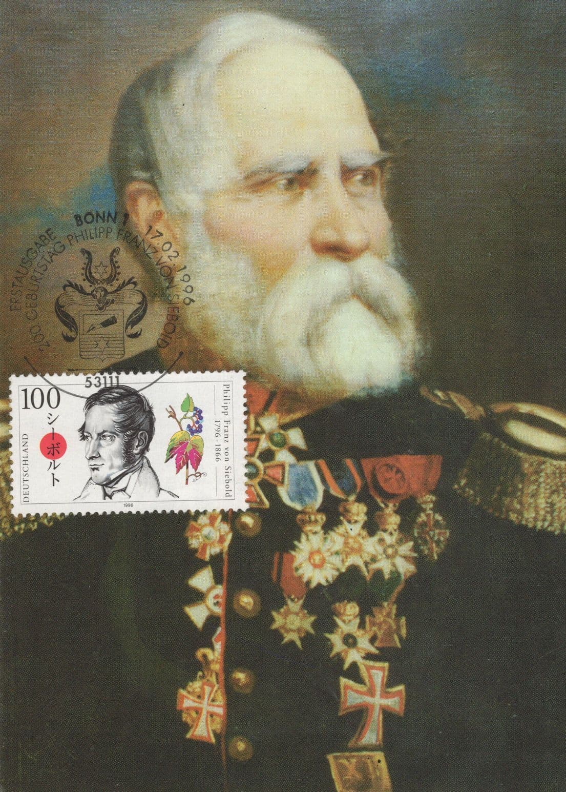 Philipp Franz Von Stebold German Physician Botanist FDC Postcard