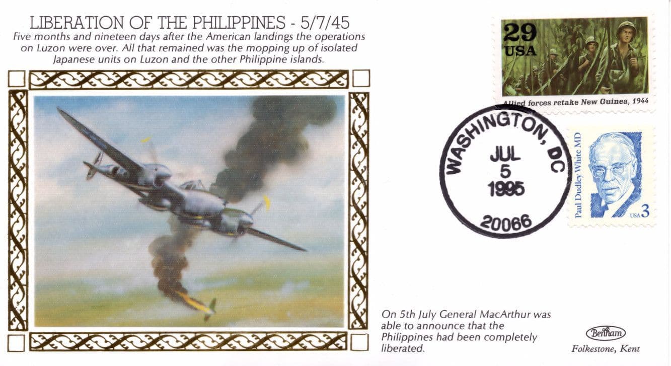 Philippies Liberation American Landings WW2 War Military First Day Cover