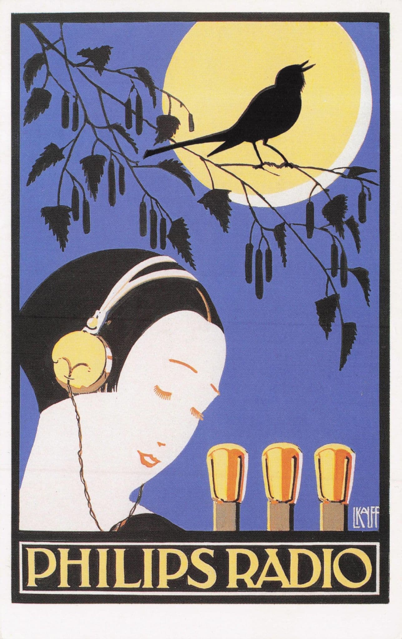 Philips Radio Vintage Poster Campaign Advertising Postcard