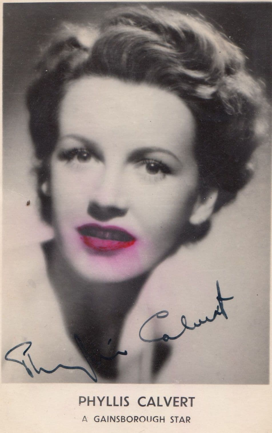Phyllis Calvert A Gainsborough Star Antique Hand Signed Photo