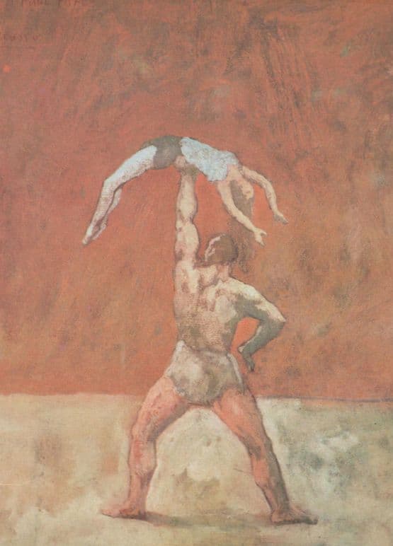 Picasso Acrobat Somersault Painting Postcard