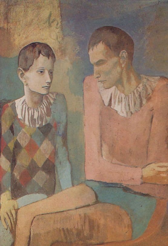 Picasso Acrobat Young Harlequin Painting Postcard