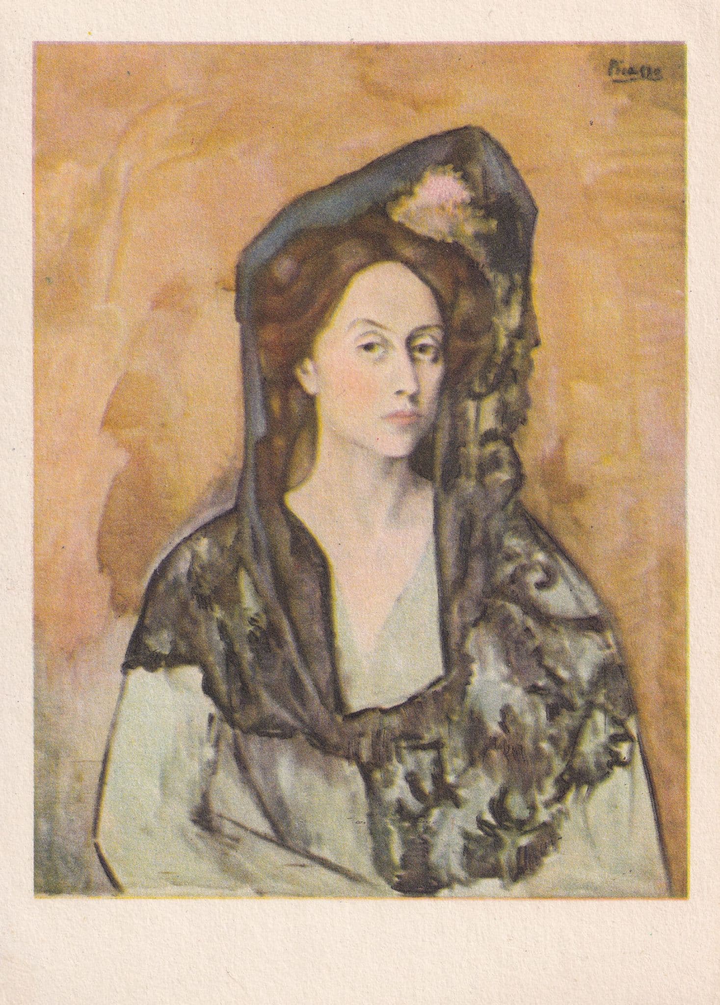 Picasso Mrs Canals Painting Barcelona Gallery Postcard