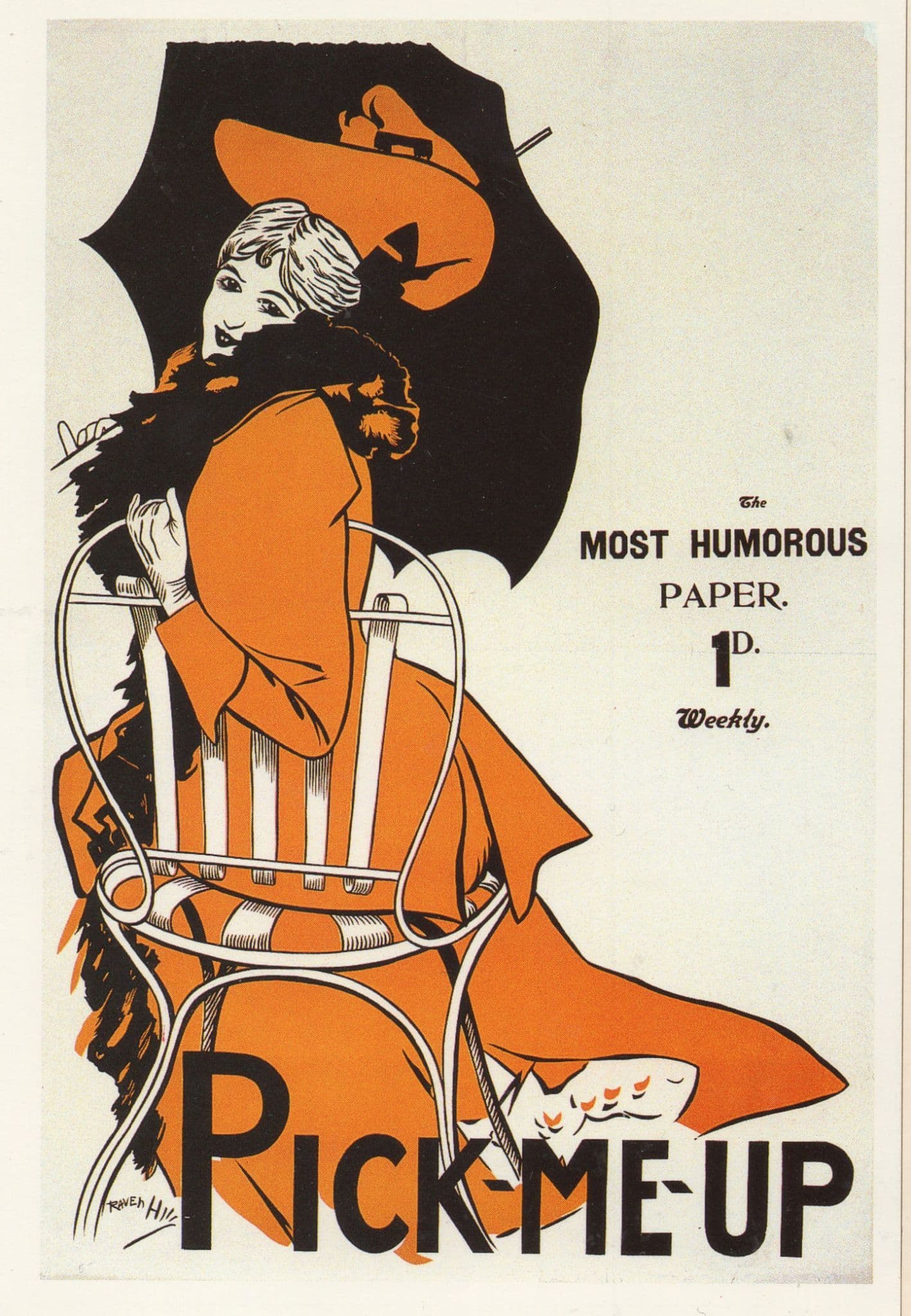 Pick Me Up Glamour Victorian London Magazine Cover Postcard