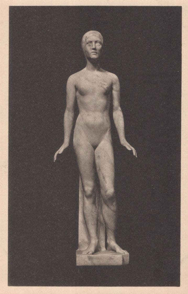 Pier Pander Het Ontwakend Gevoel Antique Dutch Statue Postcard