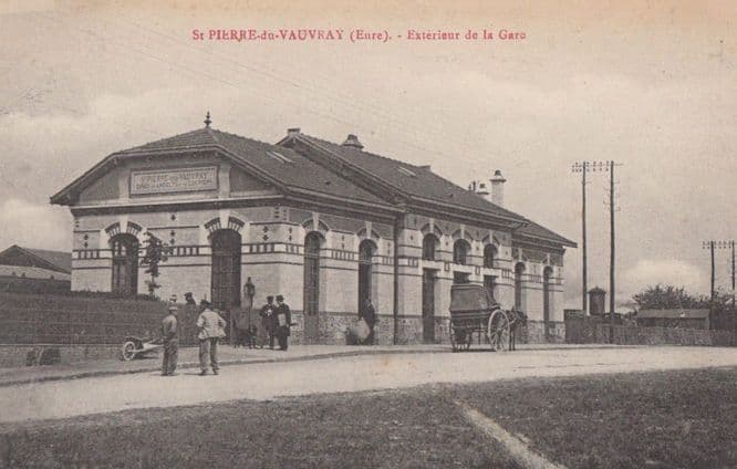 Pierre Du Vauvray Gare Train Railway Antique French Postcard