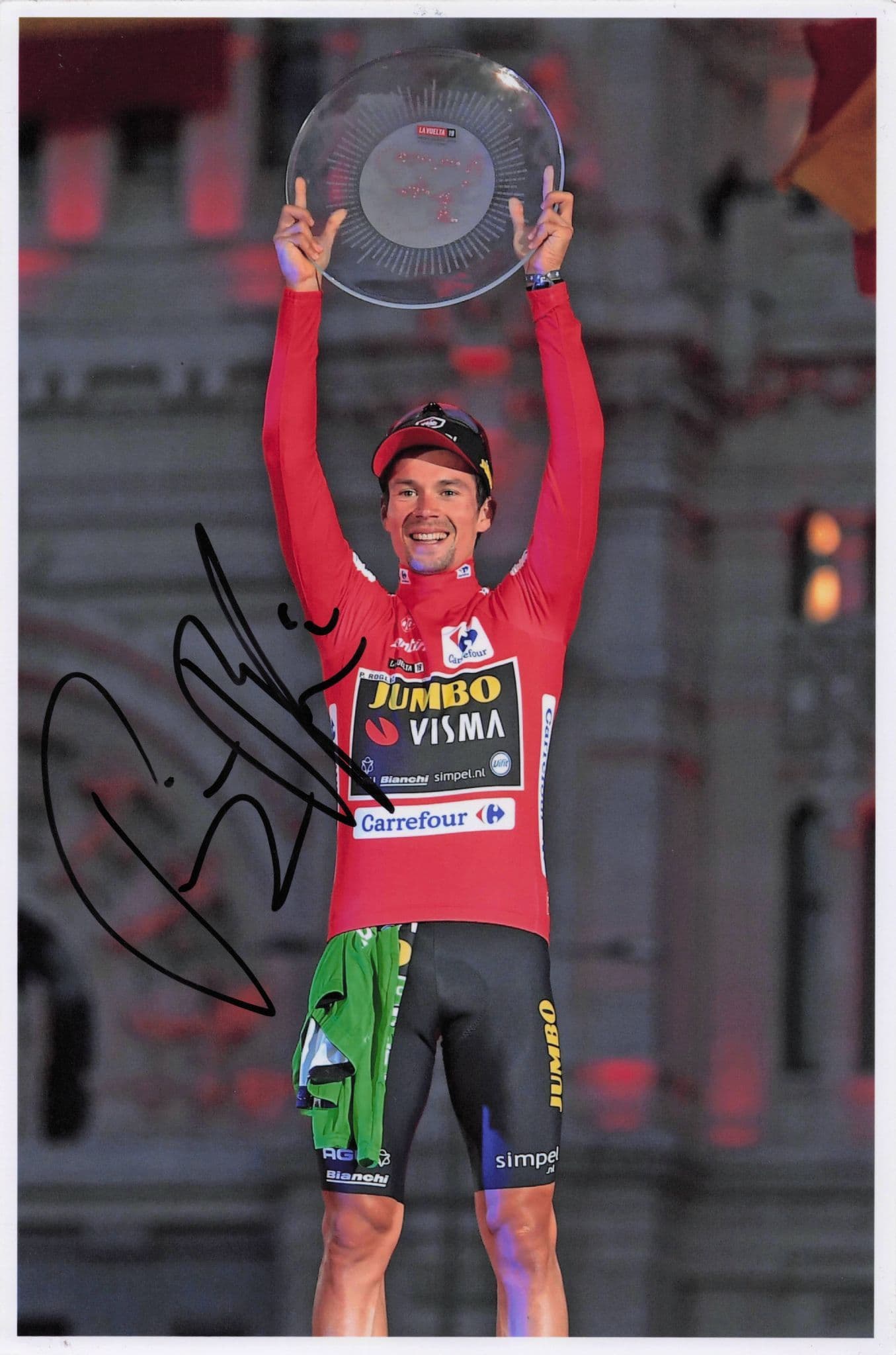 Pierre Rolland French Cycling 2019 Vuelta Espana 12x8 Hand Signed Photo