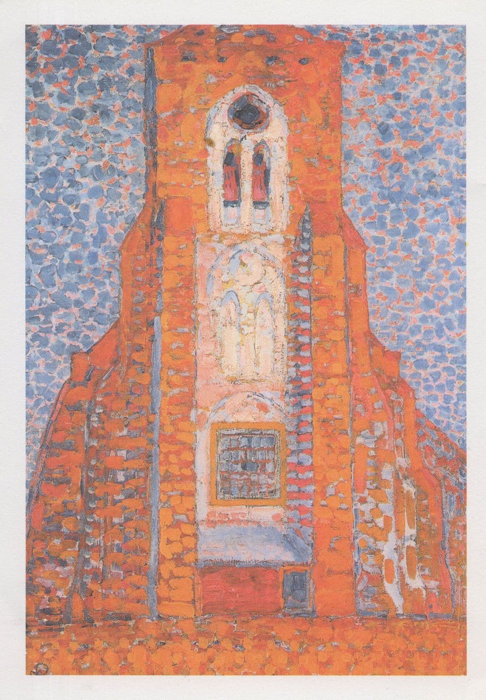 Piet Mondrian Church In Zoutelande Painting Postcard