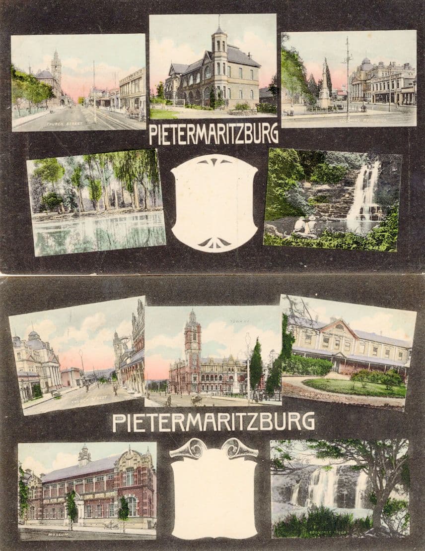 Pietermaritzburg 2x South African Miniature Views Old Postcard s