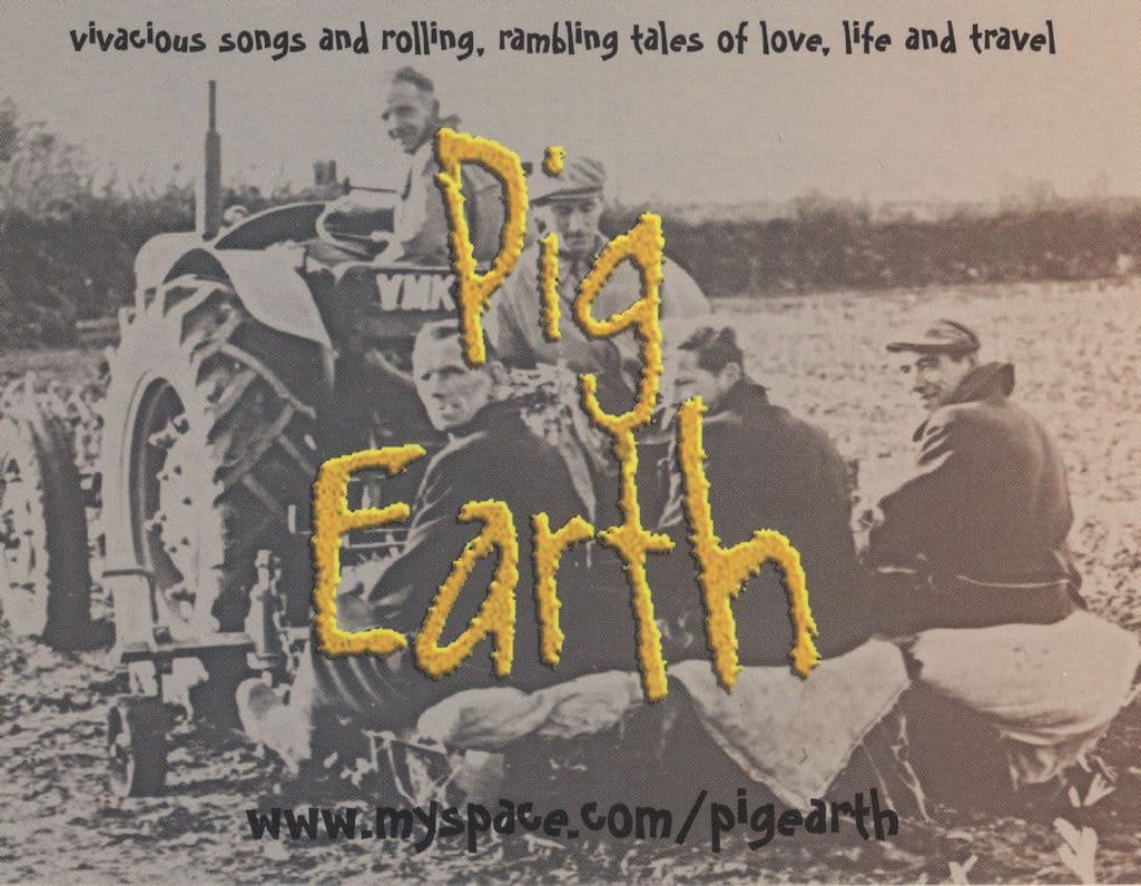 Pig Earth Country Folk Music Band Advertising Postcard