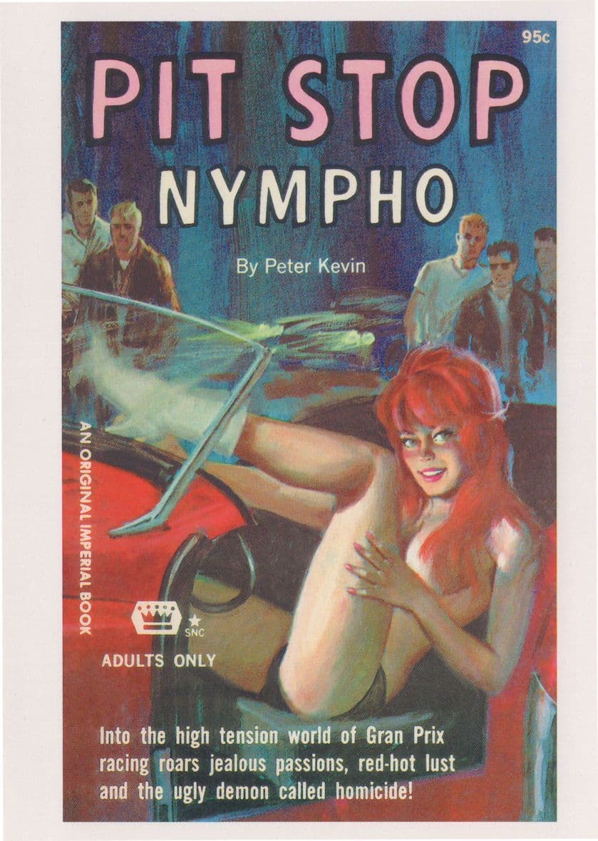 Pit Stop Nymph Grand Prix Race Racing Sexy Woman 1950s Book Postcard