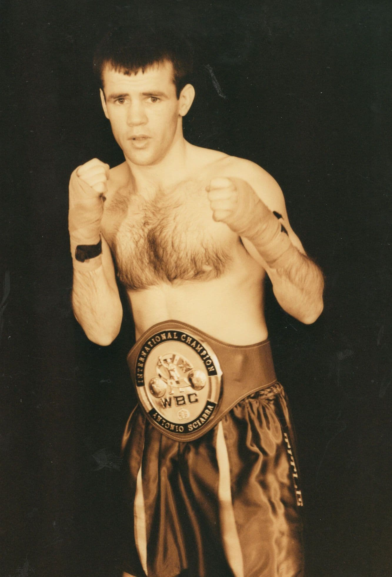 PJ Gallagher British 1996 Featherweight Champion Hand Signed Photo