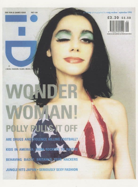 PJ Polly Harvey Wonder Woman Pop Star Magazine Postcard