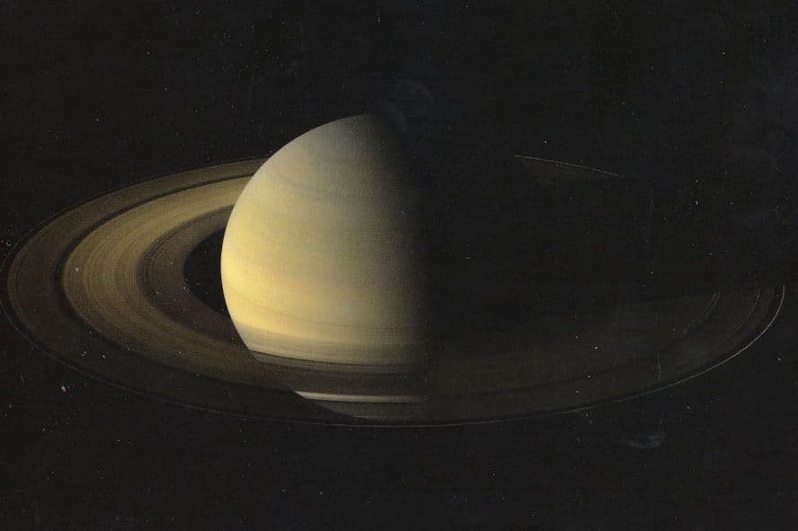 Planet Saturn Equinox Cassini Spacecraft Sun Over Equator Photo Postcard