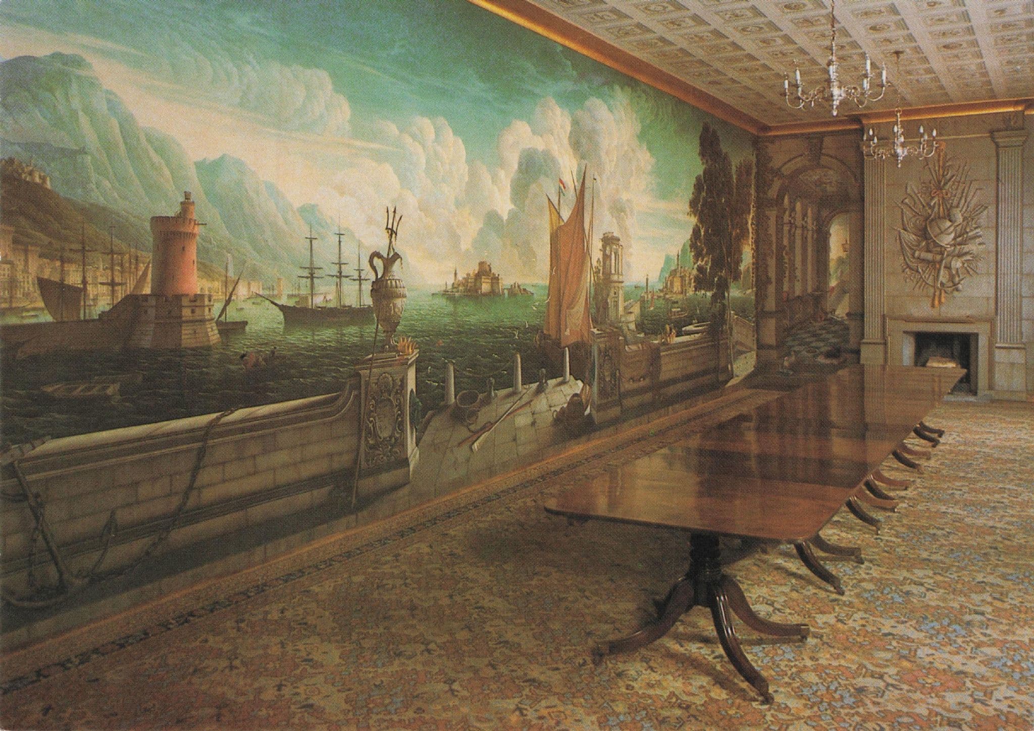 Plas Newydd Rex Whistler Painting Room Welsh Gwynedd Postcard