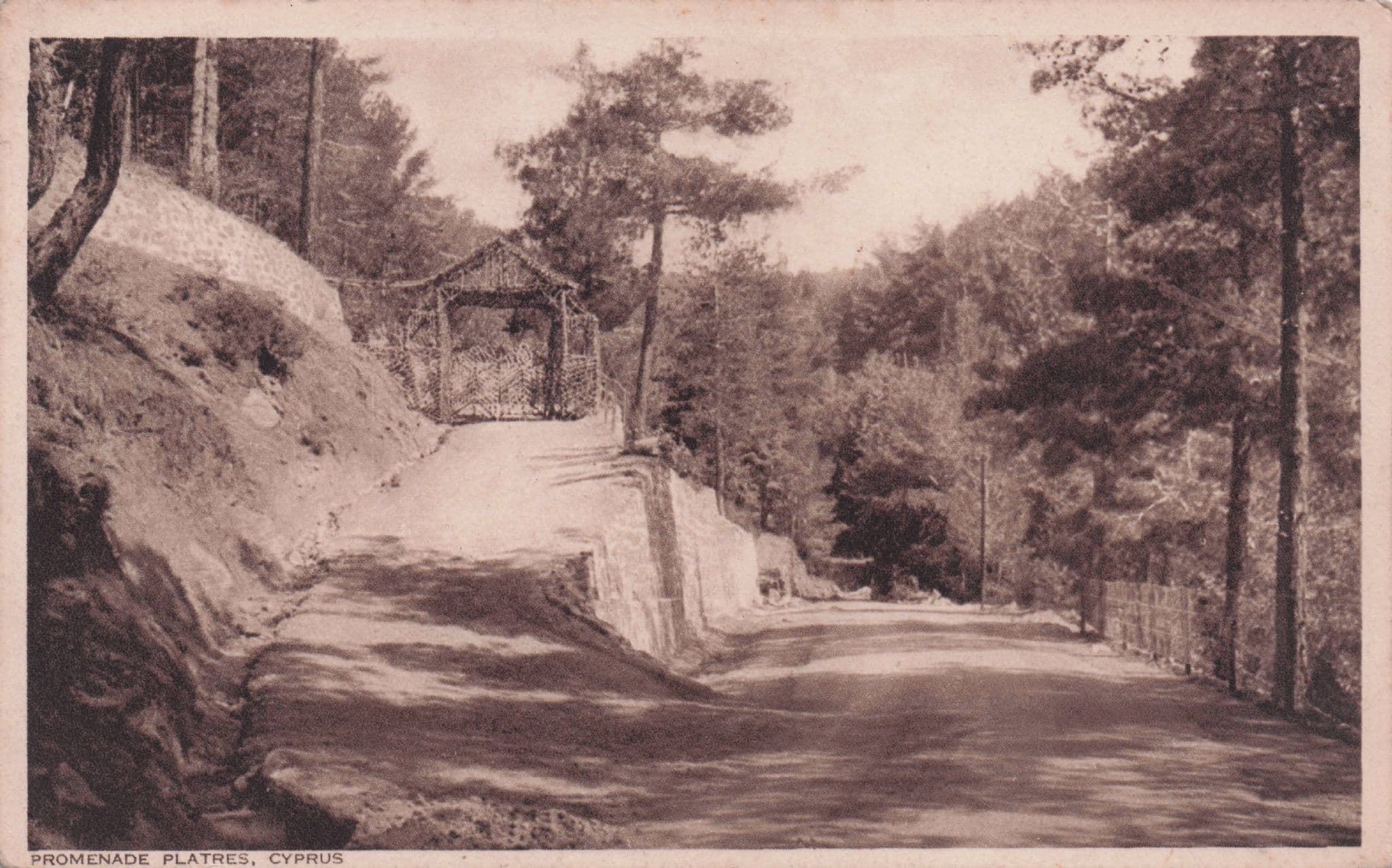 Platrus Promenade Cyprus Greece Antique Greek Rare Postcard