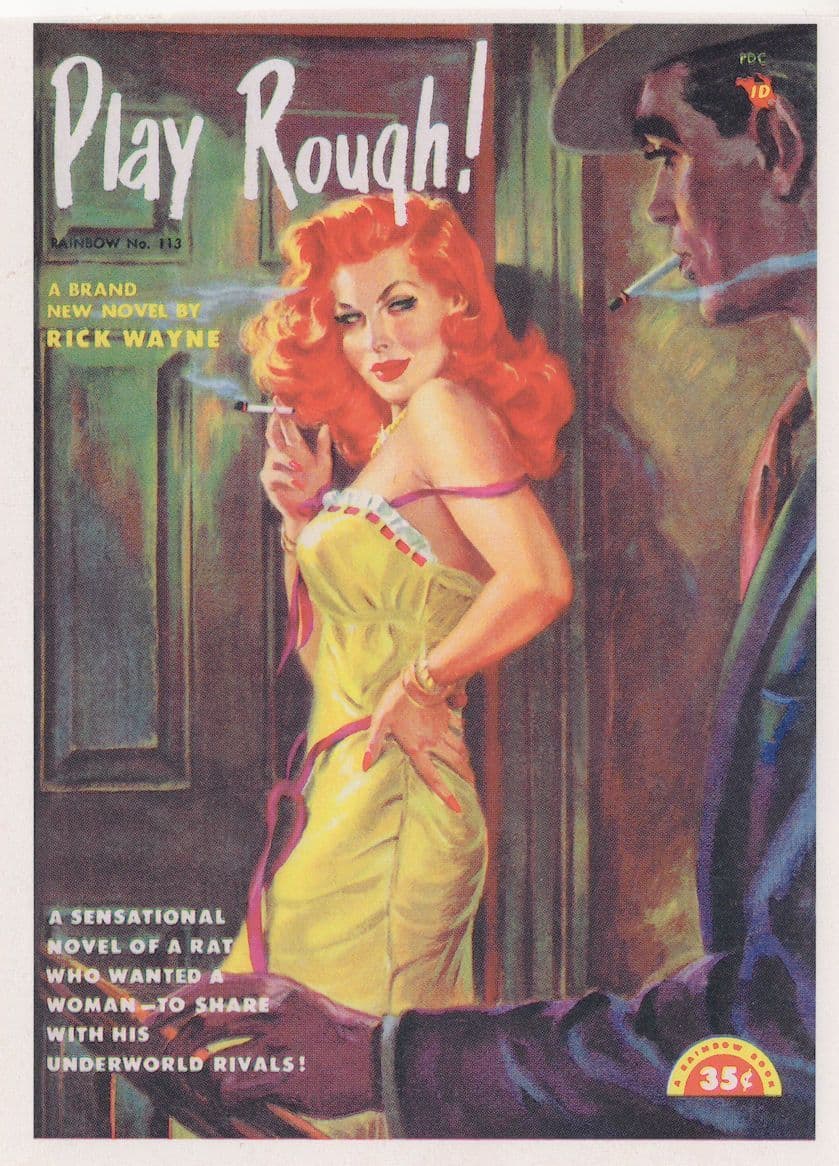 Play Rough Underground Gangster Mafia Woman Affair 1950s Book Postcard