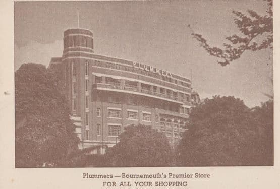 Plummers Bournemouth Dorset Premiere Department Store Shop Antique Postcard