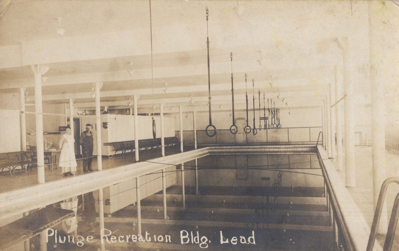 Plunge Recreation Building Antique UK Swimming Pool Old Postcard