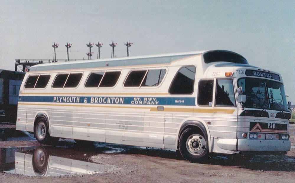Plymouth & Brockton Bus Company Coach GM PD-4905 Postcard