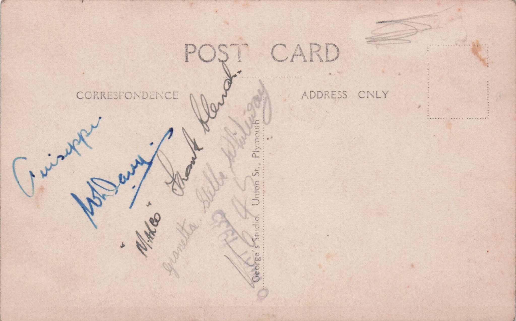 Plymouth Theatre Play 1935 MULTI Hand Signed Old Photo Postcard
