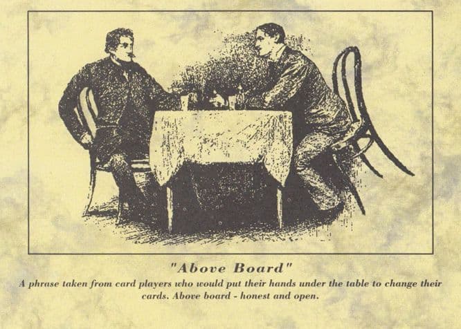 Poker Body Language Above Board Hand Change Postcard