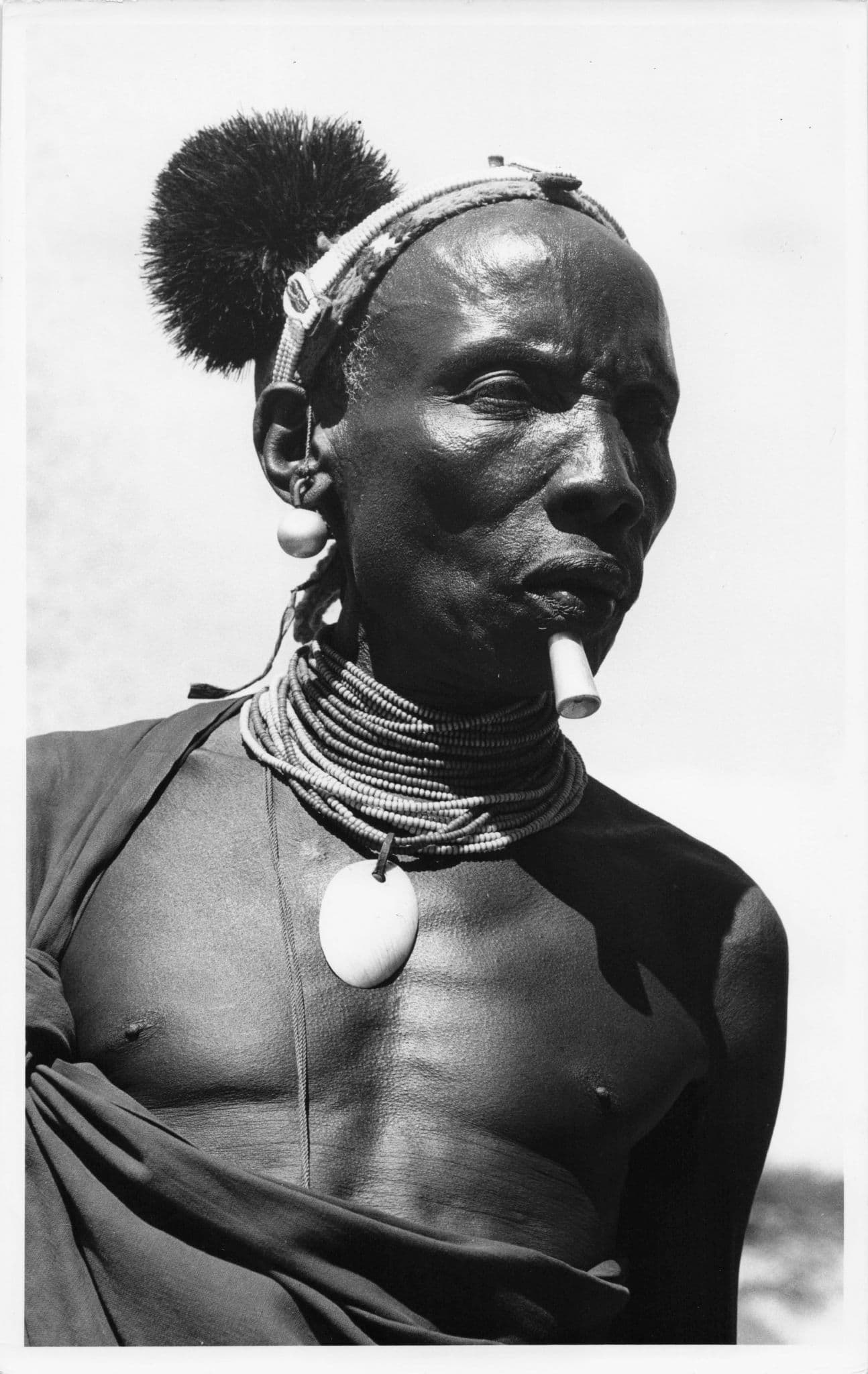 Pokot Ethnic Family Member Headwear 9x6 Kenya Africa Press Photo