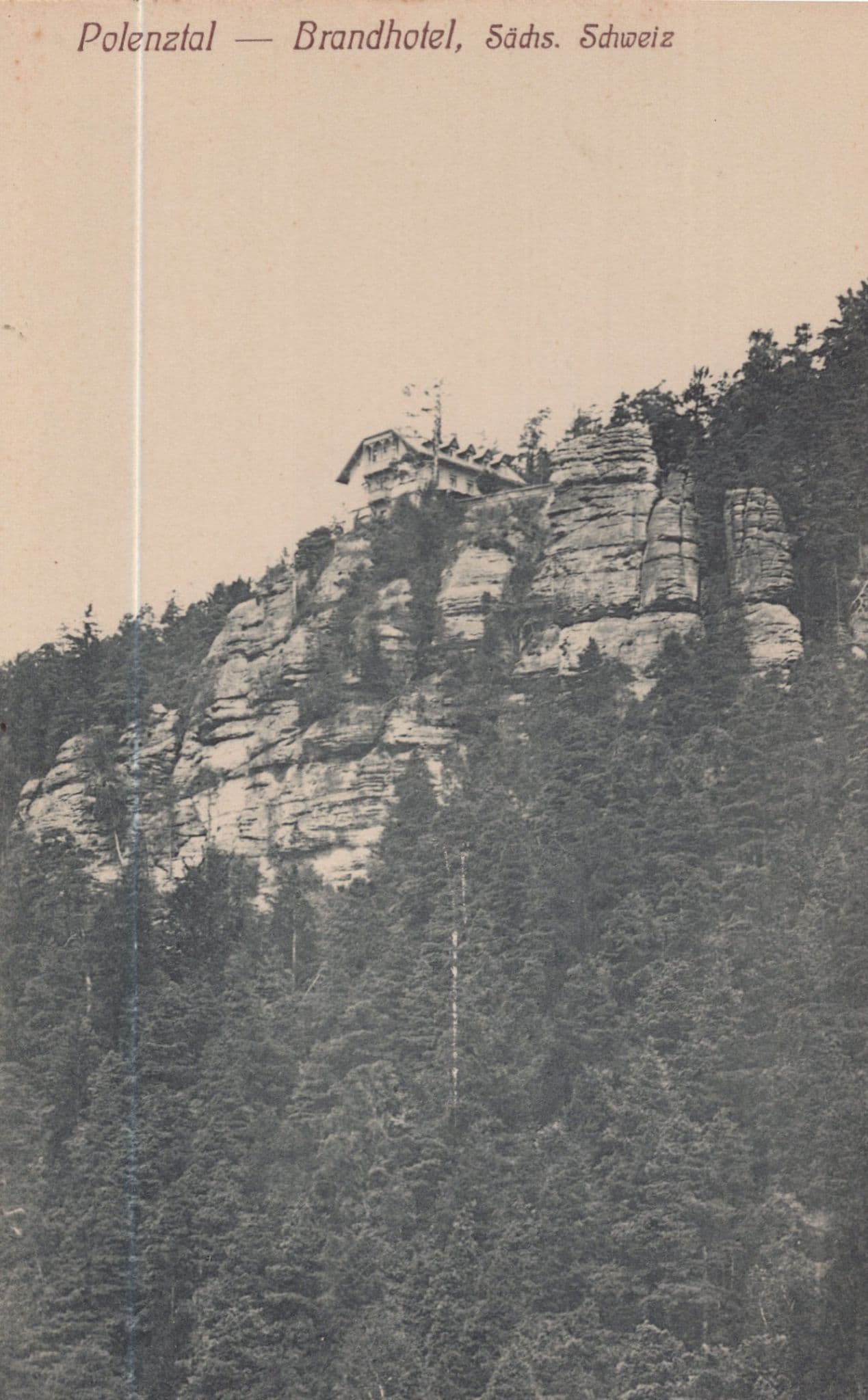 Polenztal Brandhotel Antique Schweiz German Mint Postcard