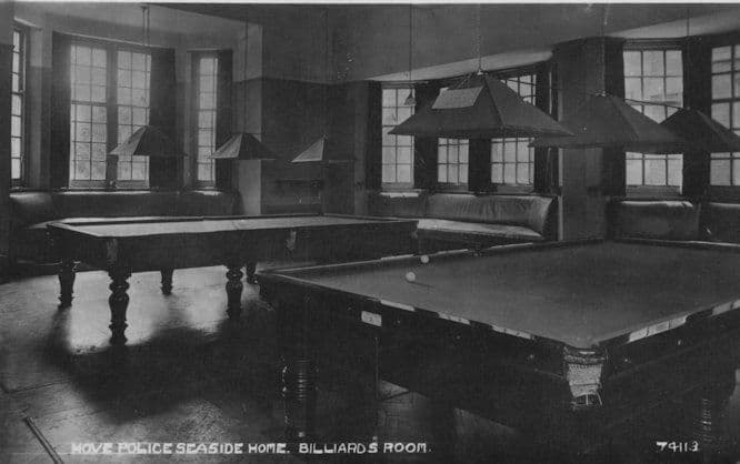 Police Seaside Home Billiard Games Room Hove Sussex Old Postcard