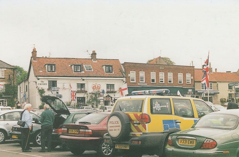 Police Van at Helmsley Yorkshire Queens Golden Jubilee Postcard