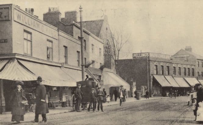 Policeman at Barking Broadway Nr Ilford in 1906 Essex RPC Postcard