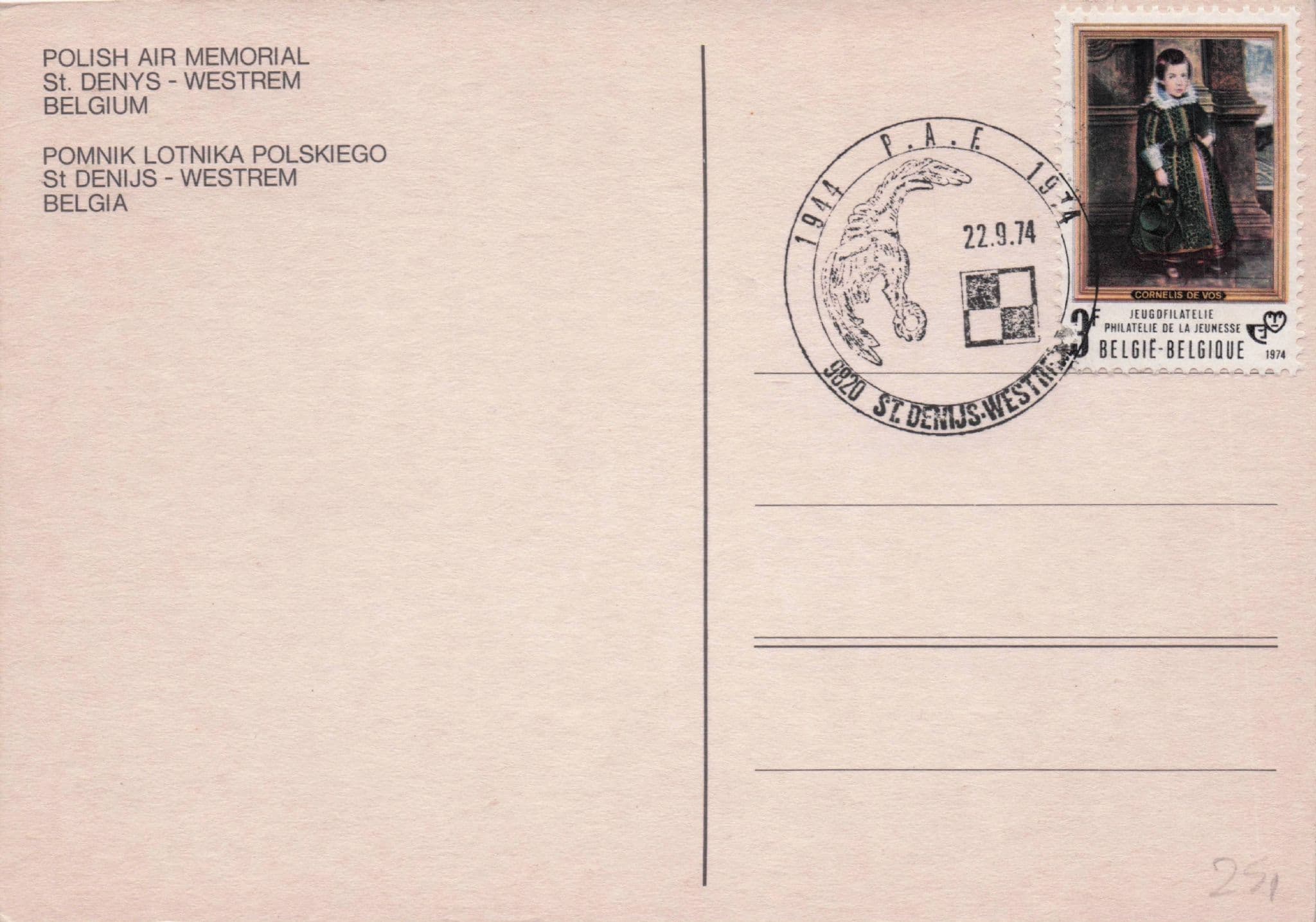 Polish Air Museum Belgium Memorial Military 1974 FDC Postcard