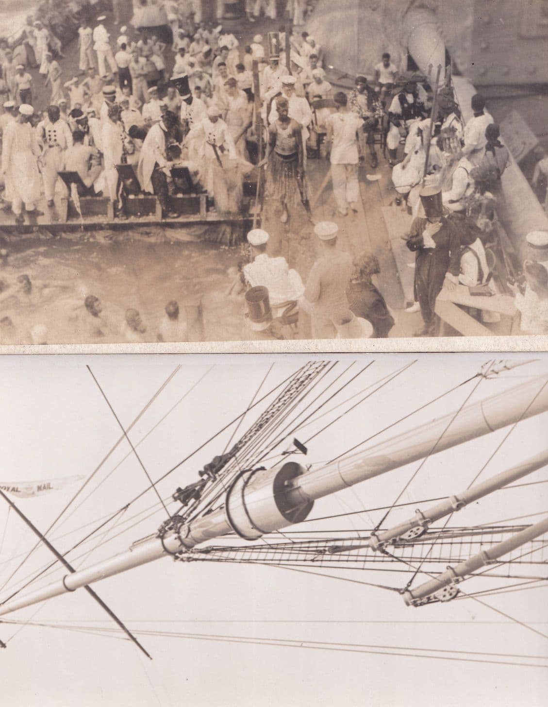 Political Unrest On Ship & Mast Climbing 2x Old Postcard s