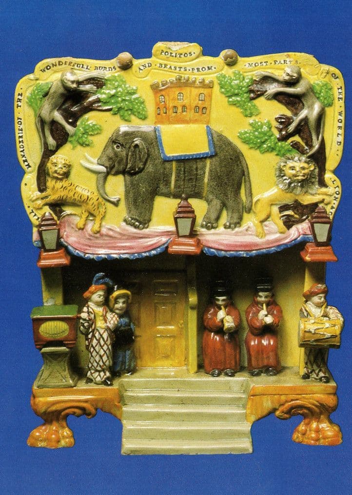 Polito's Victorian Model Menagerie Earthenware Staffordshire Postcard