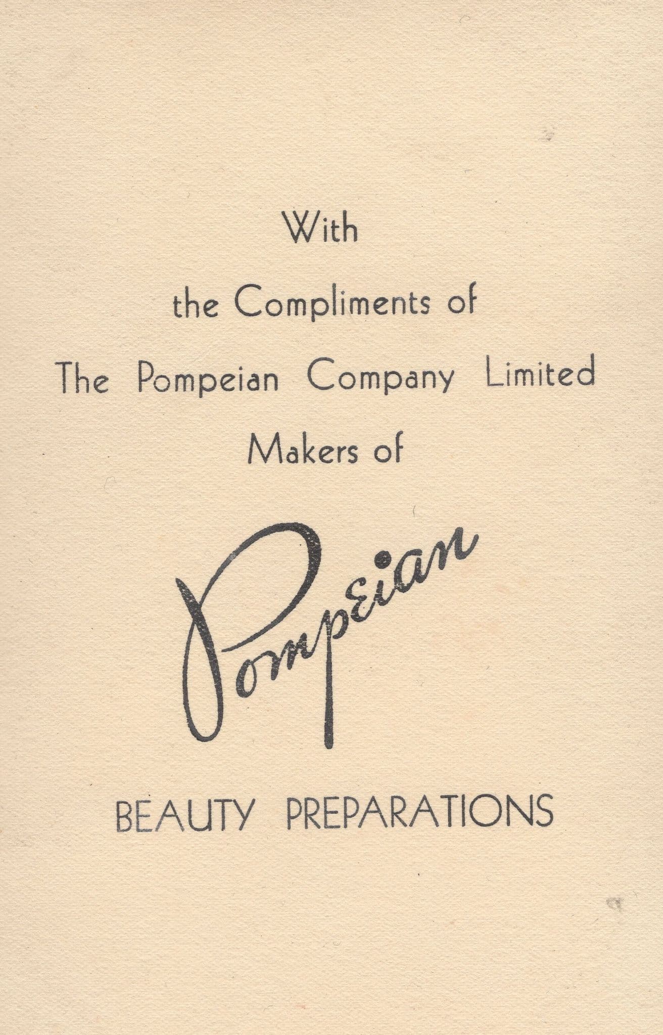 Pompeian Make Up Glamour Advertising Hand Signed Old Postcard