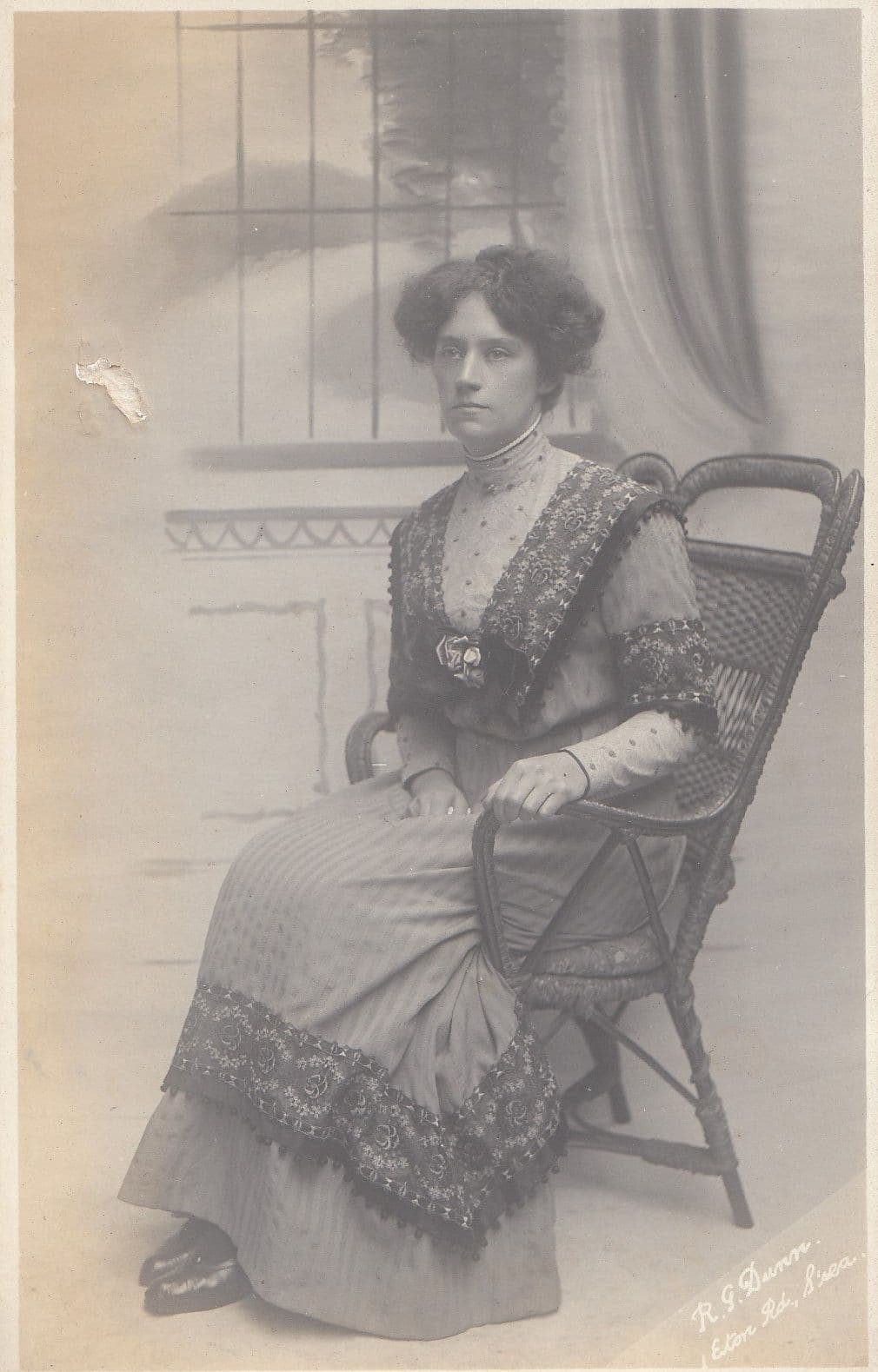 Pompous Lady RG Dunn Brightlingsea Essex Old Postcard