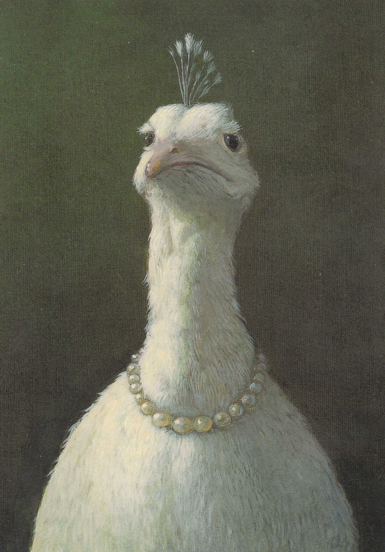 Pompous Old Lady Cockatoo Upper Class Bird German Painting Postcard