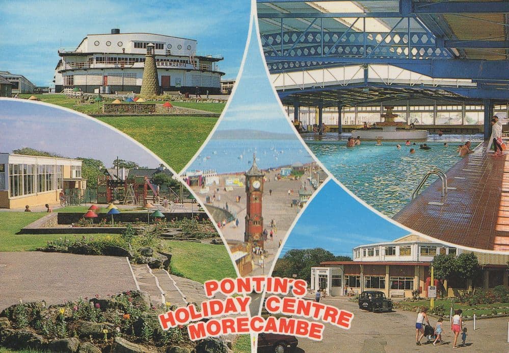 Pontins Holiday Centre Morecambe Lancashire Swimming Pool Postcard