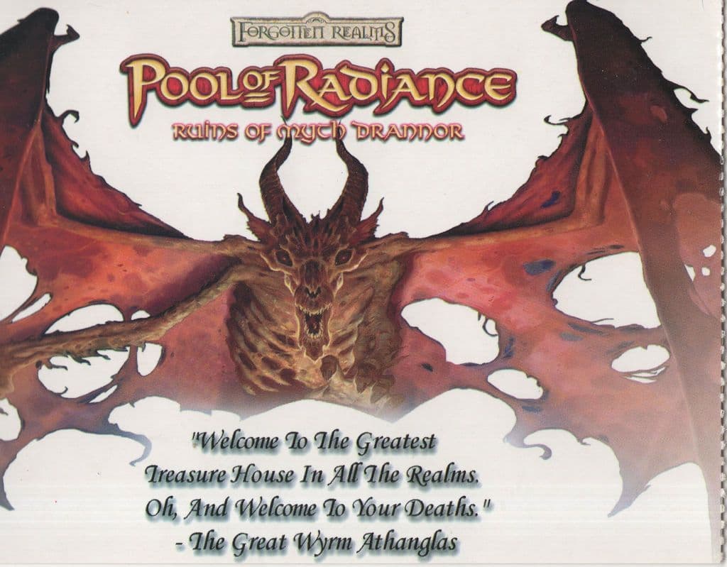 Pool Of Radiance Role Playing D&D OC Game Advertising Postcard