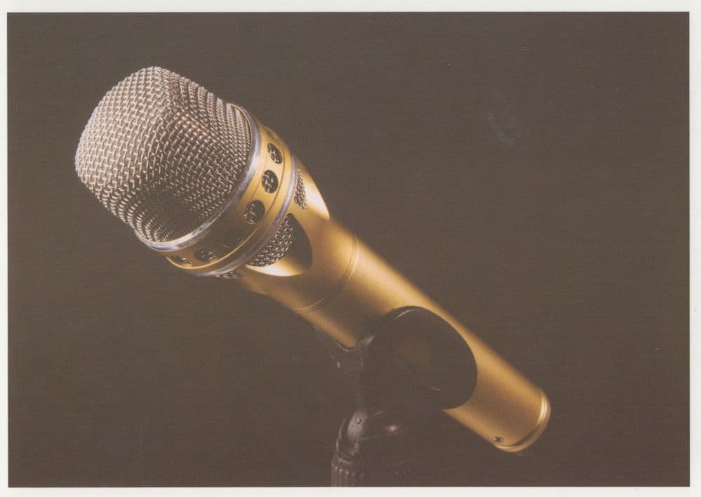 Pop Singers Studio Microphone German Gold Award Photo postcard