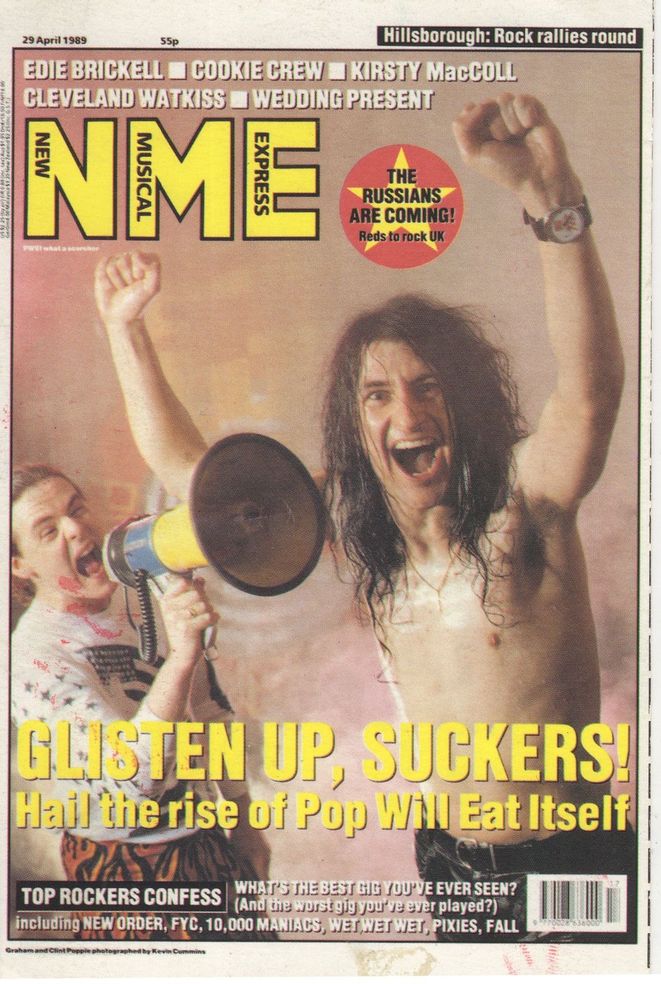 Pop Will Eat Itself NME Photo Newspaper Postcard