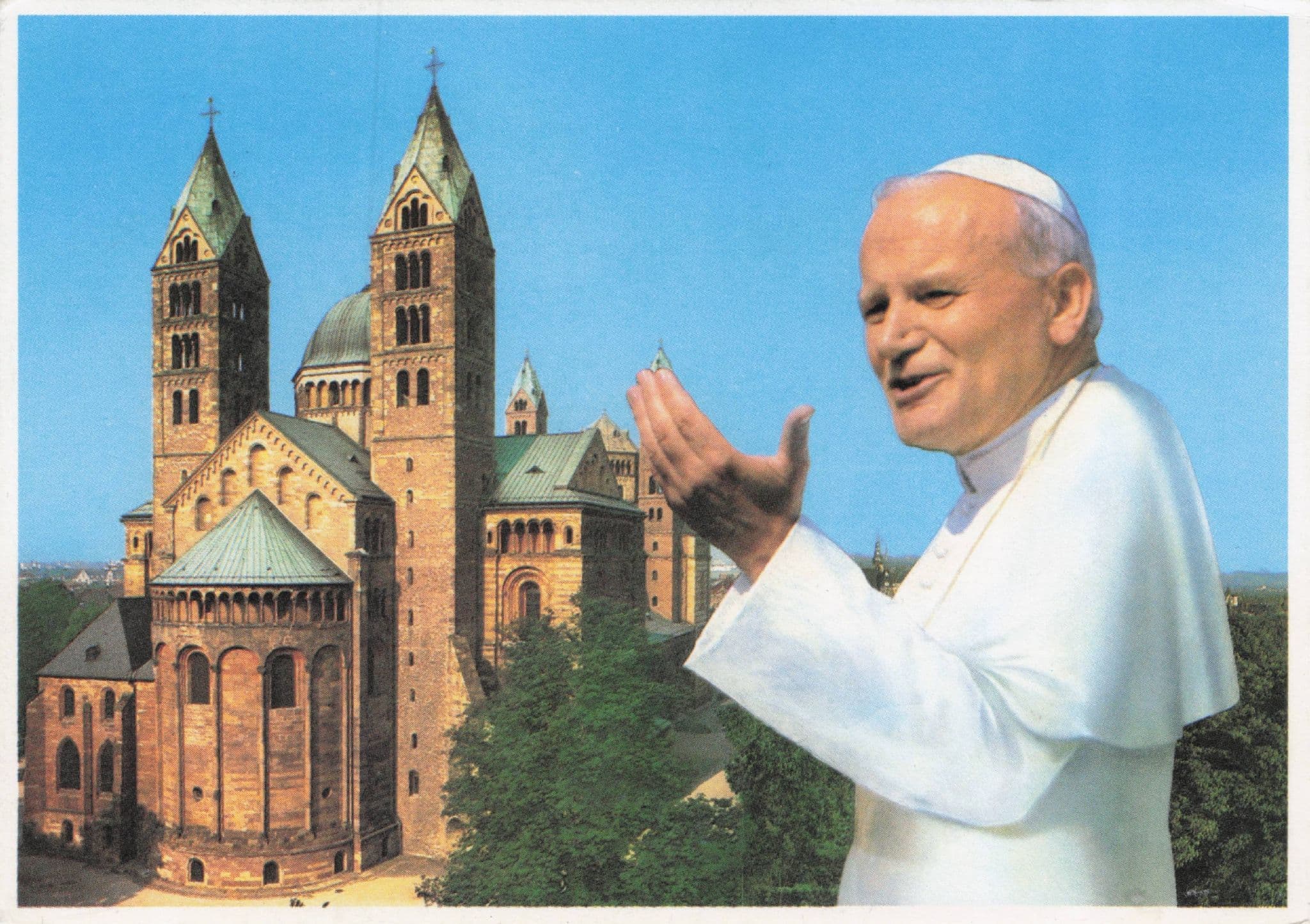 Pope John Paul II in Speyer 1987 First Day Cover Postcard