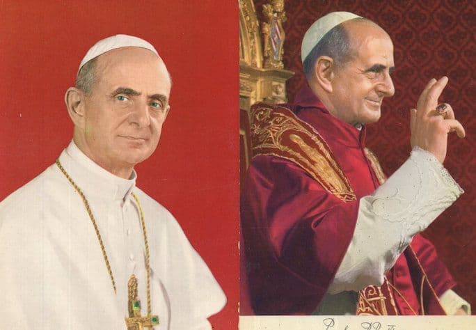 Pope Paul Paulus VI 2x Postcard s
